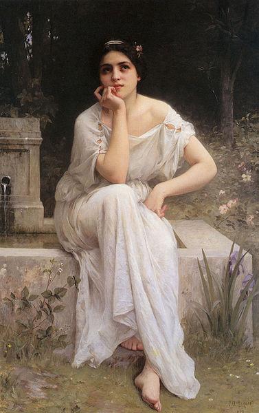 Charles-Amable Lenoir Meditation oil painting picture